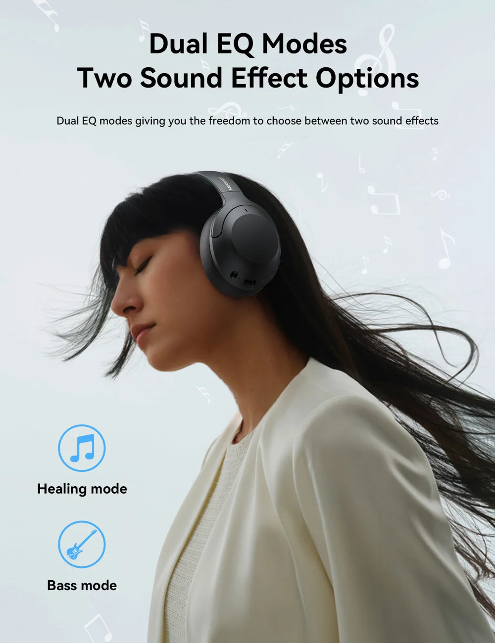 Joyroom JR-JH2 Wireless Over-Ear Headphones with Bluetooth 5.4 and ANC